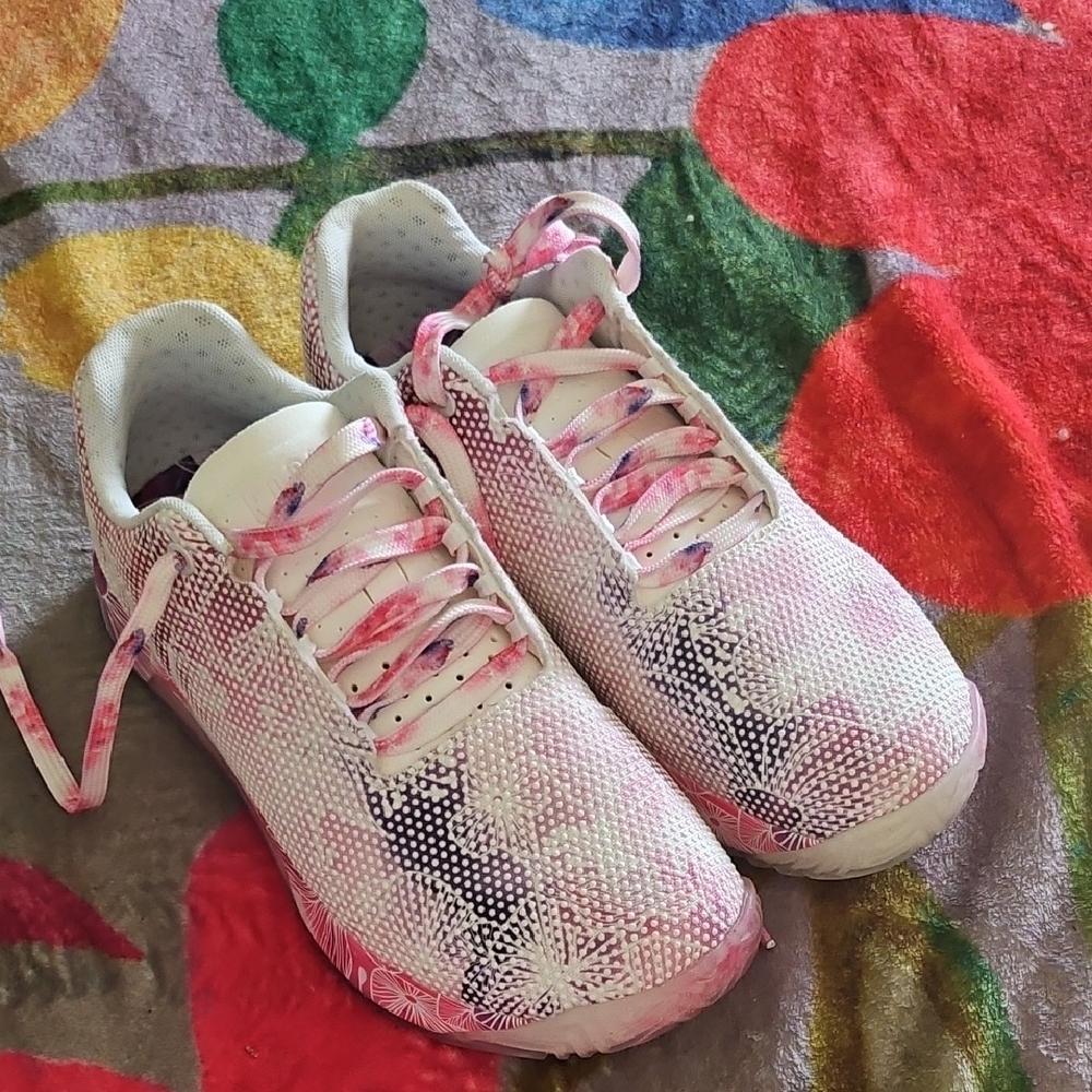 NOBULL Pink and White Lightweight Athletic Shoes